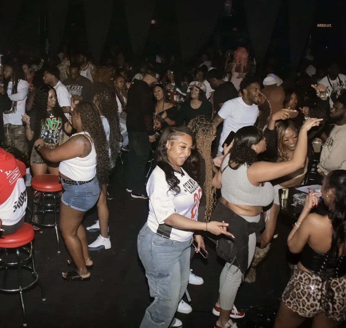 Crowd dancing and celebrating at Club Central Station